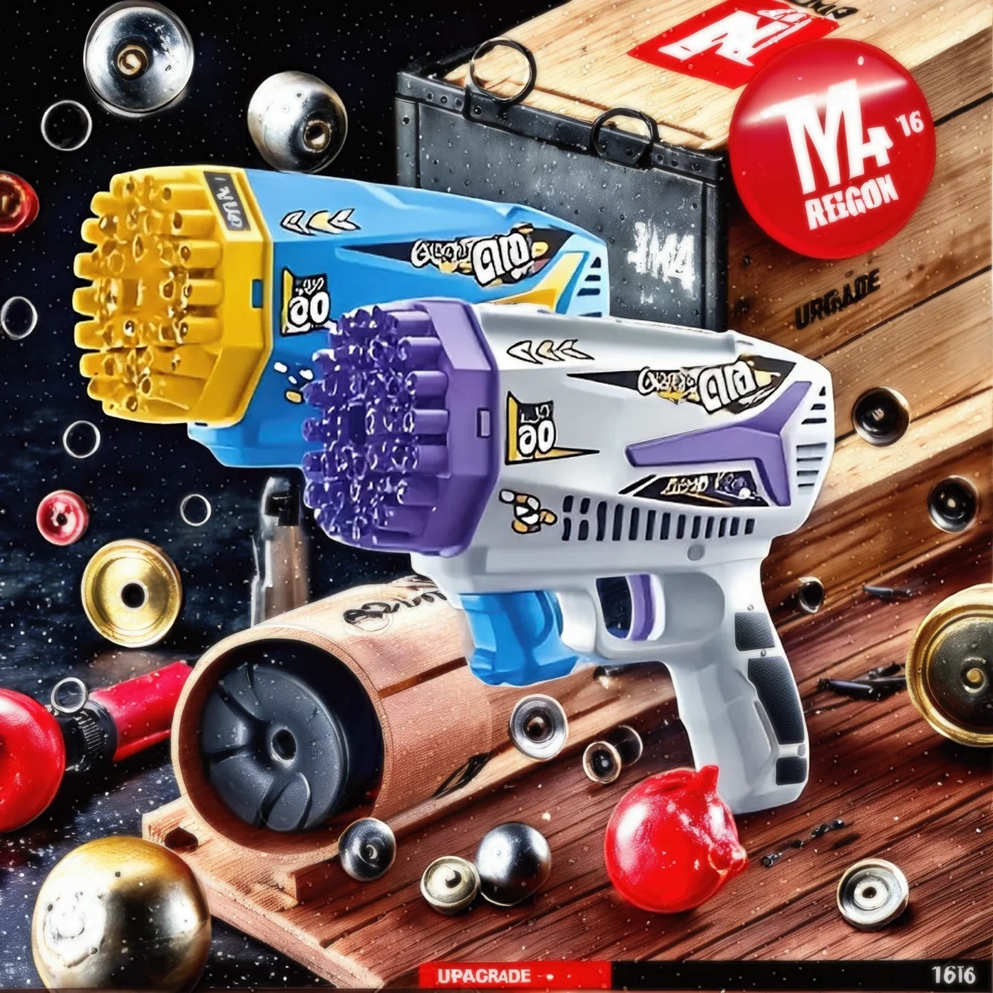 2pk Children’s Toy Bubble Gun, Outdoor