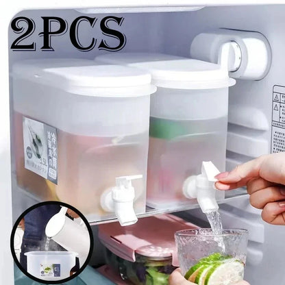 3.5/5L Refrigerator Beverage Dispenser, Large Capacity w/Spigot