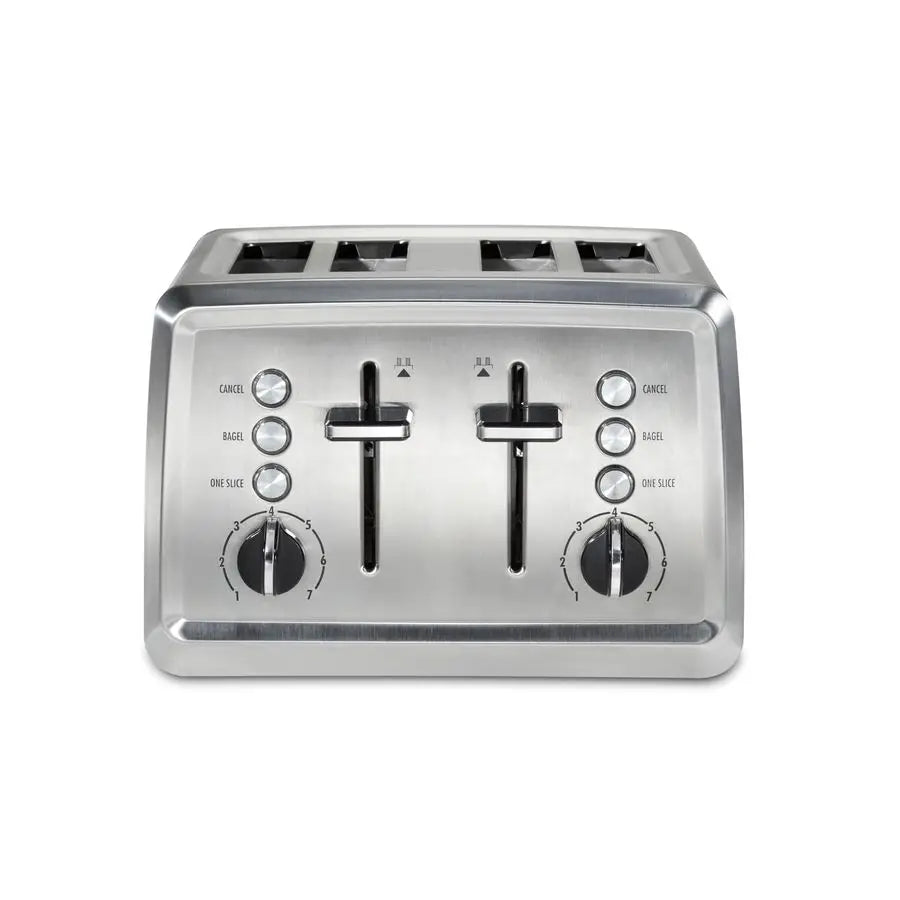 Extra Wide Slots 4 Slice Toaster with Bagel Setting