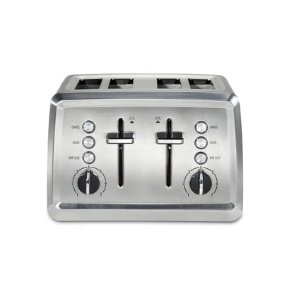 Extra Wide Slots 4 Slice Toaster with Bagel Setting