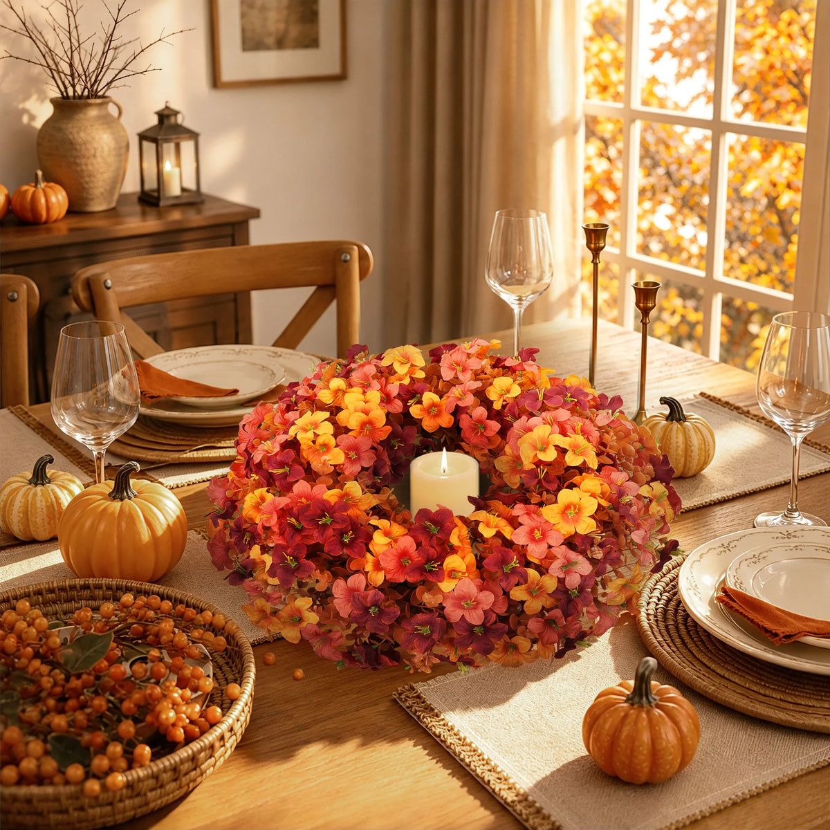 22 Inch Autumn Front Door Wreath