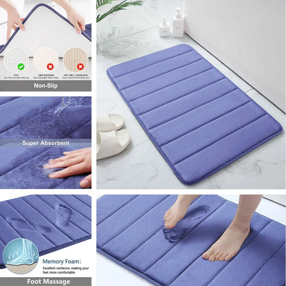 Super Absorbent Bathmat Memory Foam, Non-slip