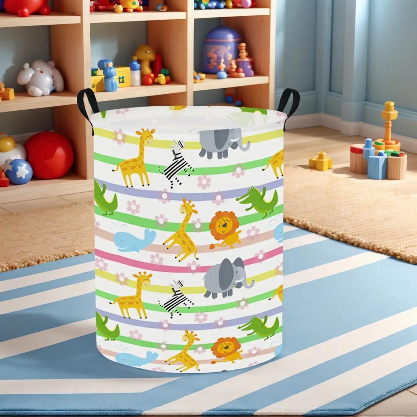 Colorful Animals Baby Laundry Hamper & Kid Laundry Basket