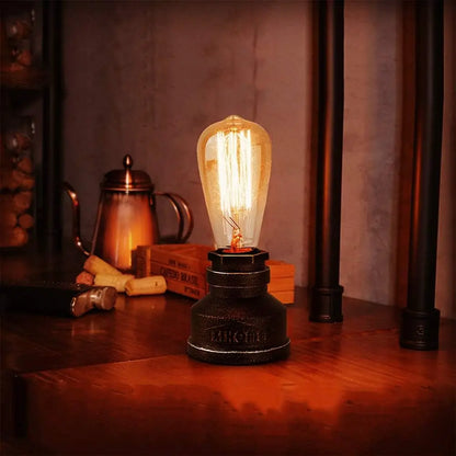 Vintage American Village Style Light, Iron Steel Water Pipe