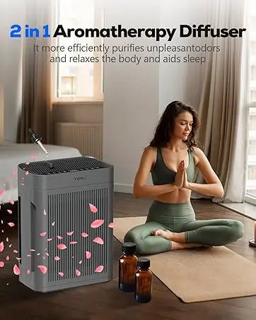 Air Purifier Up To 2500 Sq Ft w/Washable Filters, Dust, Pets, Smoke