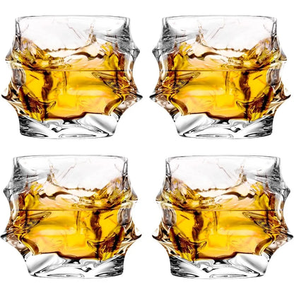 12 oz Crystal Whiskey Glasses, Set of 4