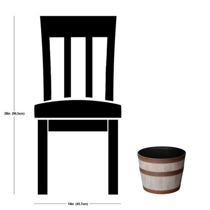 Large Outdoor Whiskey Barrel Planter, Light Brown