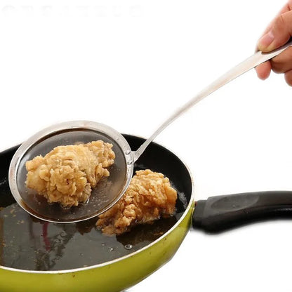 3pc Deep Fine Mesh Strainer, Skimmer, Stainless Steel