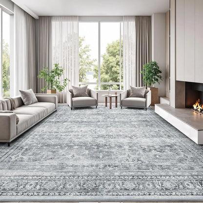 8x10 Washable Area Rug with Non-Slip Backing