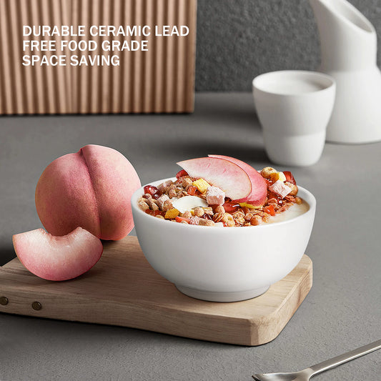 10 Ounce Porcelain Bowls, Set of 8, Microwave & Dishwasher Safe