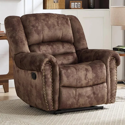 Classic and Traditional Manual Recliner Chair, Leather