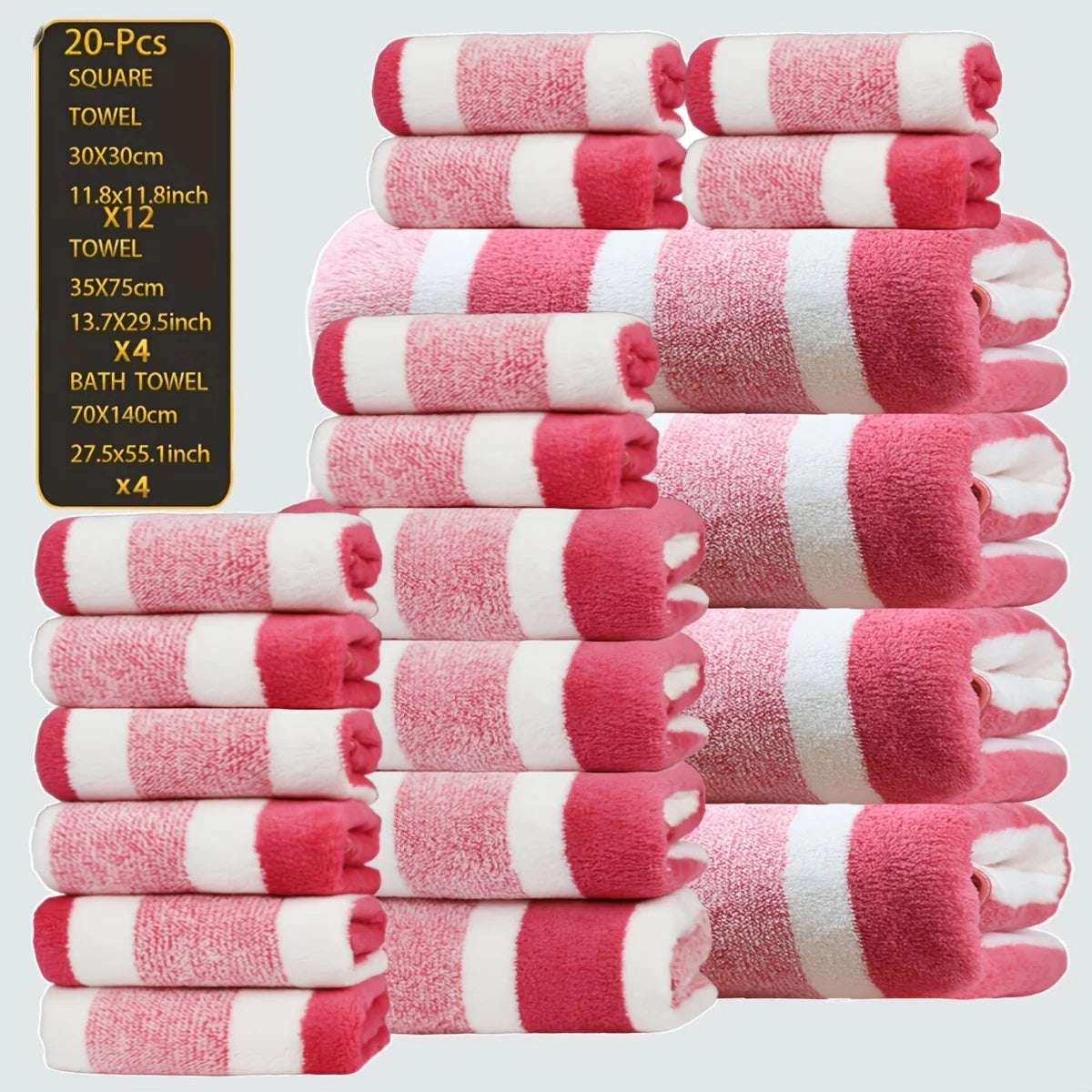 Ultra-Soft Coral Fleece Towel Set, Quick-Dry, Cozy Texture
