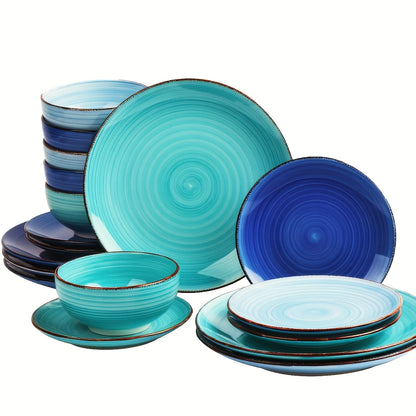 Ceramic Dinnerware, Stoneware Set for 6