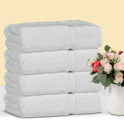 4pc 100% Cotton, Premium Turkish Towels for Bathroom 27"x 54"