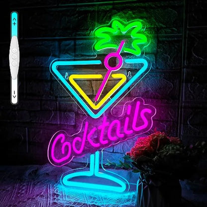 Dimmable Retro Led Club Neon Light for Man Cave, USB Powered