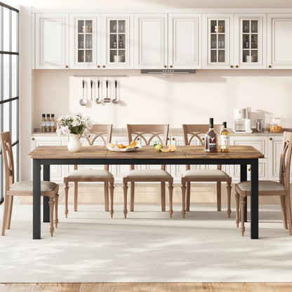 78" Rectangular Dining Table for 6-8 People, Chairs not included