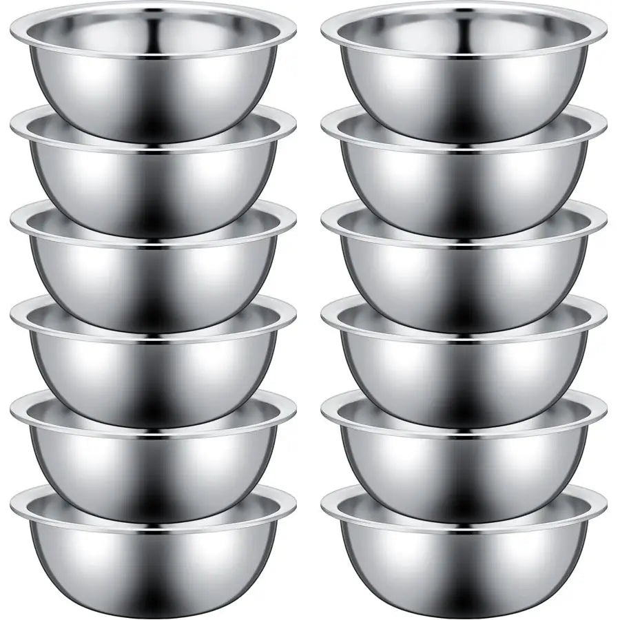 12 Pcs Stainless Steel Mixing Bowls,