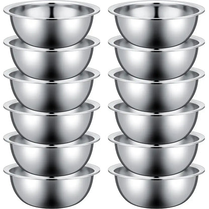 12 Pcs Stainless Steel Mixing Bowls,