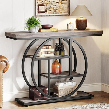 41.3" Console Table, 4-Tier, Sofa, Entryway Table