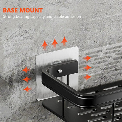 Wall Mount Corner Shelf Shower Storage Rack, No Drill