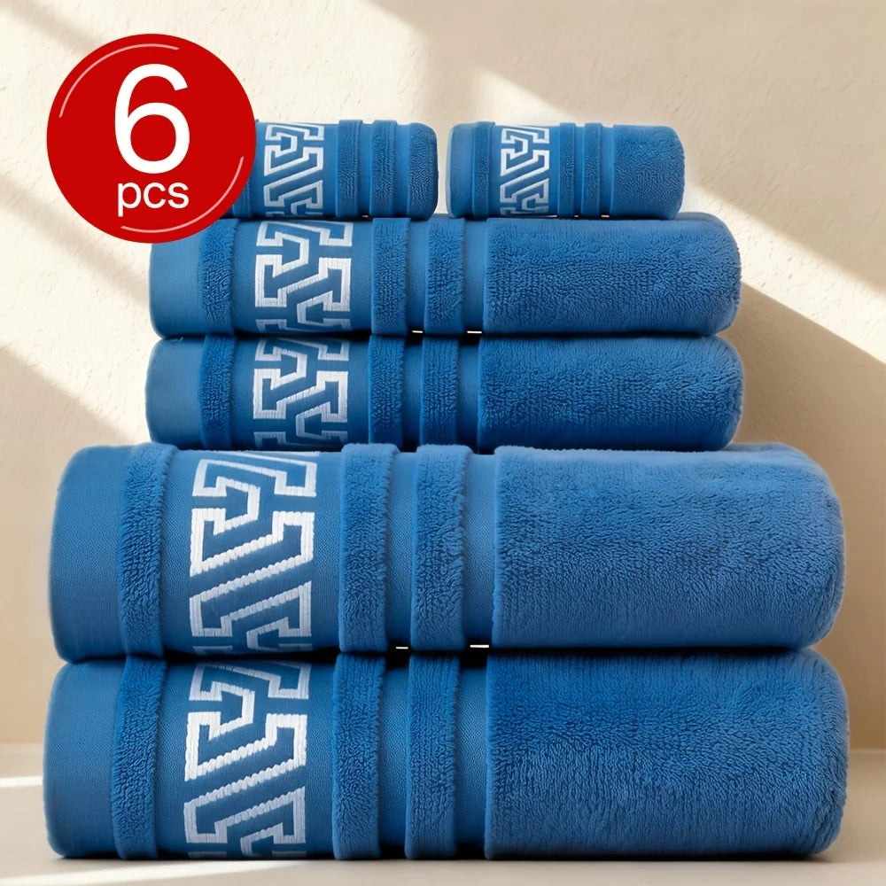 4/6/8pcs Cotton Bath Towel Set, Highly Absorbent & Quick Dry, Non-Shedding