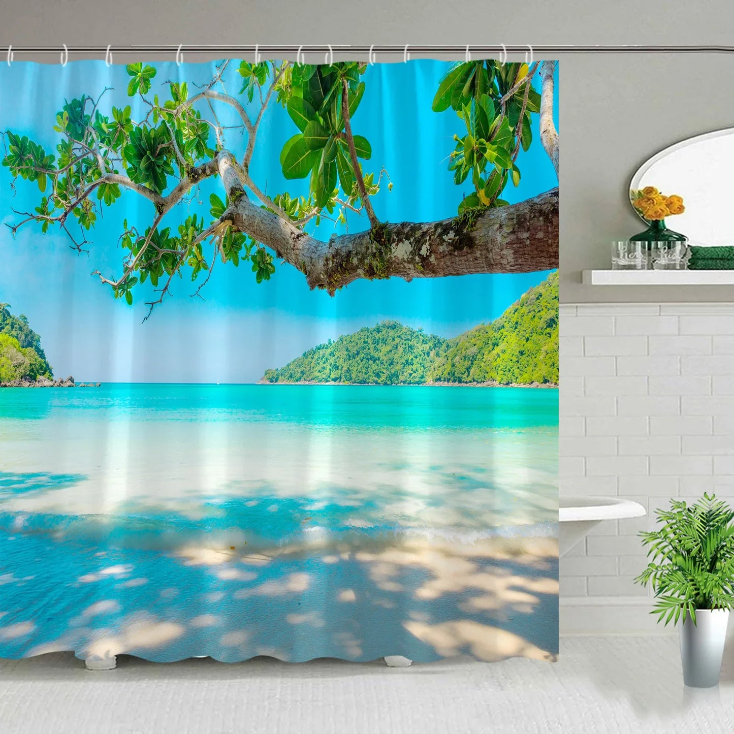 Hawaii Landscape Outdoor Shower Curtain I