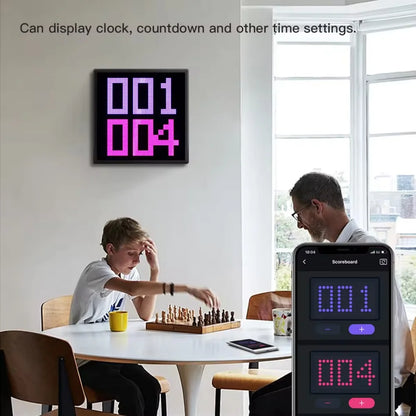 16"x16" Creative Pixel LED Pixel Display Night Light, Matrix Bluetooth Smart