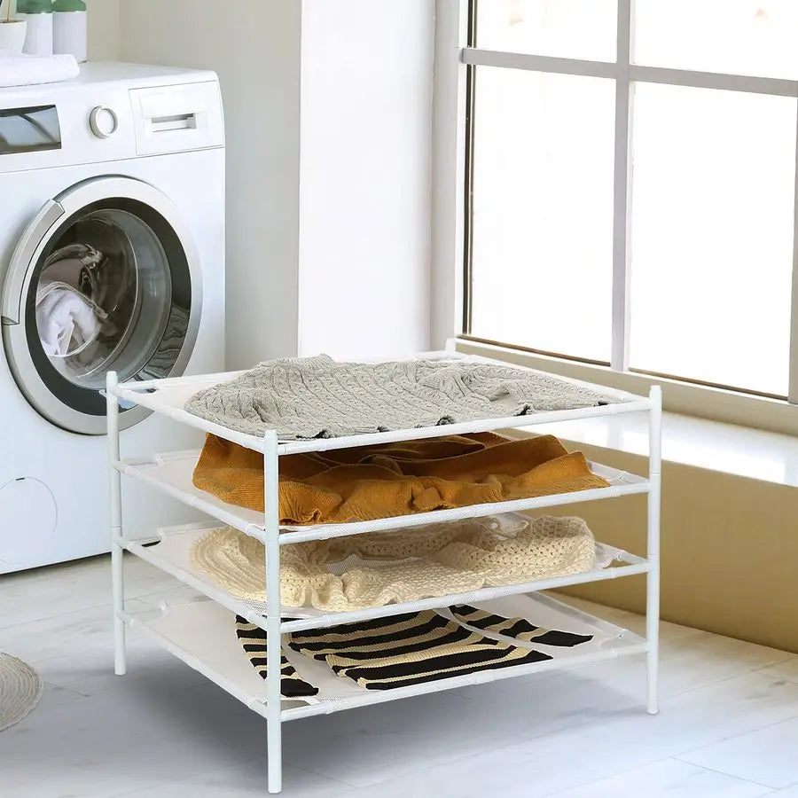 4Pack Stackable Mesh Clothes Drying Rack,