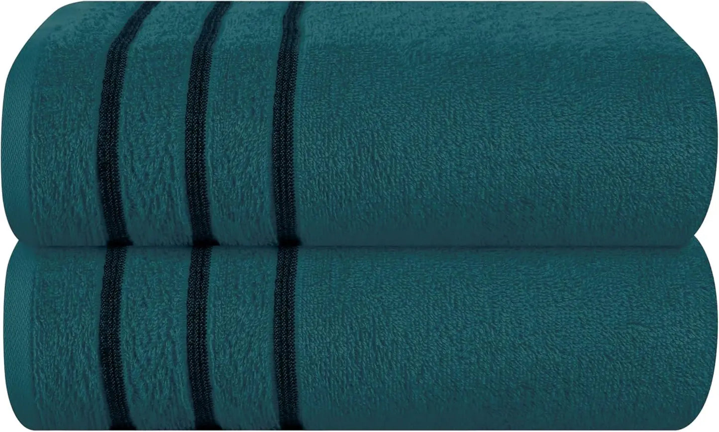 2pc Oversized Bath Towels 28x55" – Ultra Absorbent Quick-Dry