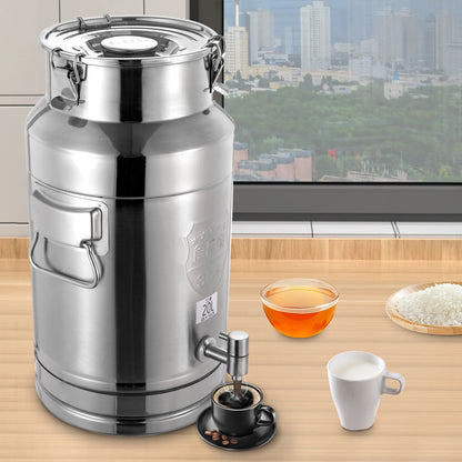 5gal Stainless Steel Beverage Dispenser w/Leak-Proof Lid