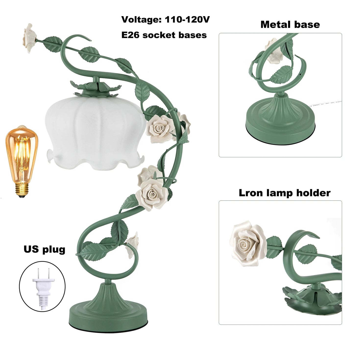 Modern Flower, Rose Petal Table Lamp