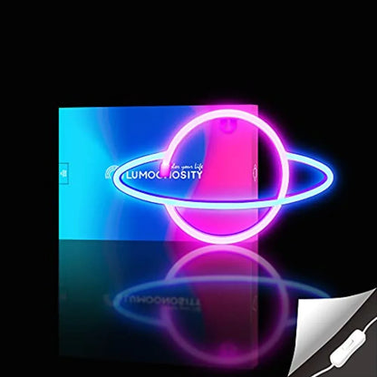USB Powered Saturn LED Neon Light with On/Off Switch