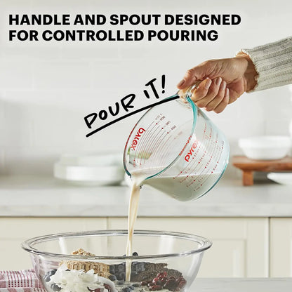 4-Cup Glass Measuring Cup for Baking and Cooking