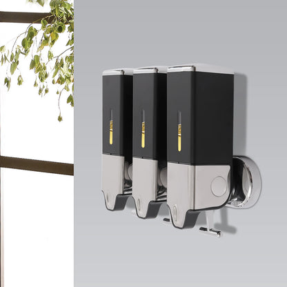 Triple Wall Mount Shampoo, Conditioner, Body Wash Dispenser 1500ml