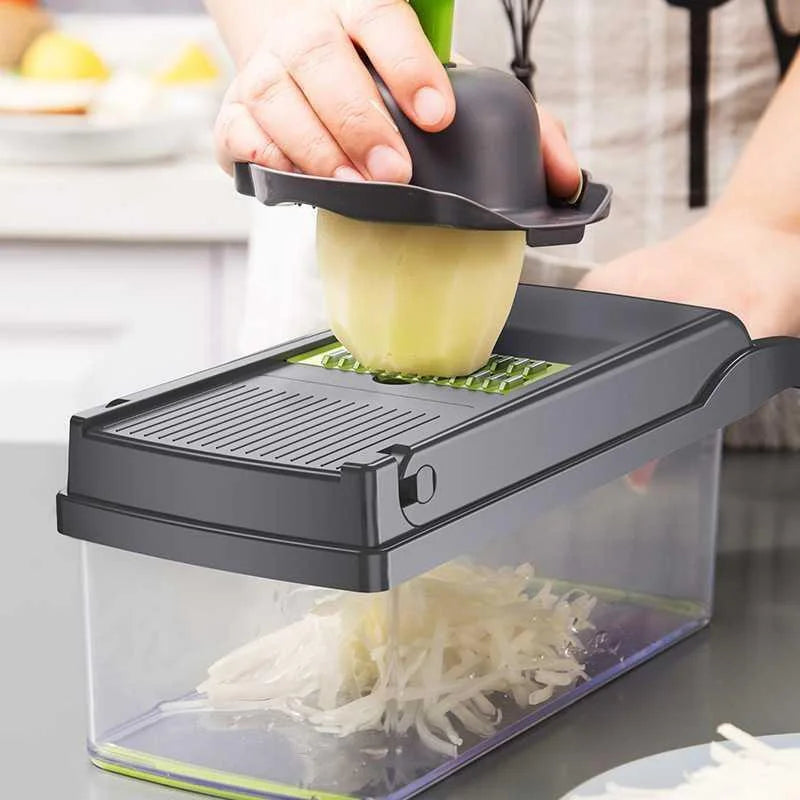 1pc 5 Blades, Multi-Functional Veg Chopper, Slicer, Dicer, Shredder
