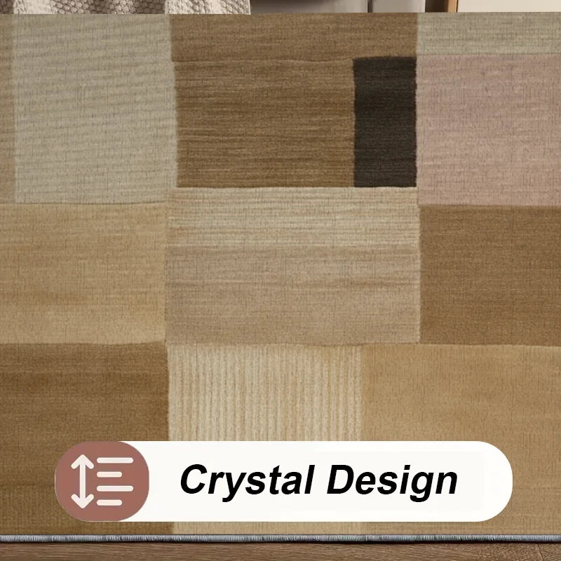Nordic Minimalist Geometric Color Block Living Room Carpet