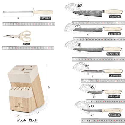 Steel Kitchen Knife Set,  14 ps.