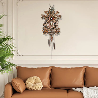Forest Nordic Style Retro Cuckoo Clock w/Bird