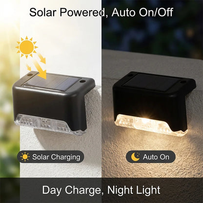 Outdoor Waterproof Solar Lights, Garden, Landscape, Step and Fence Lights