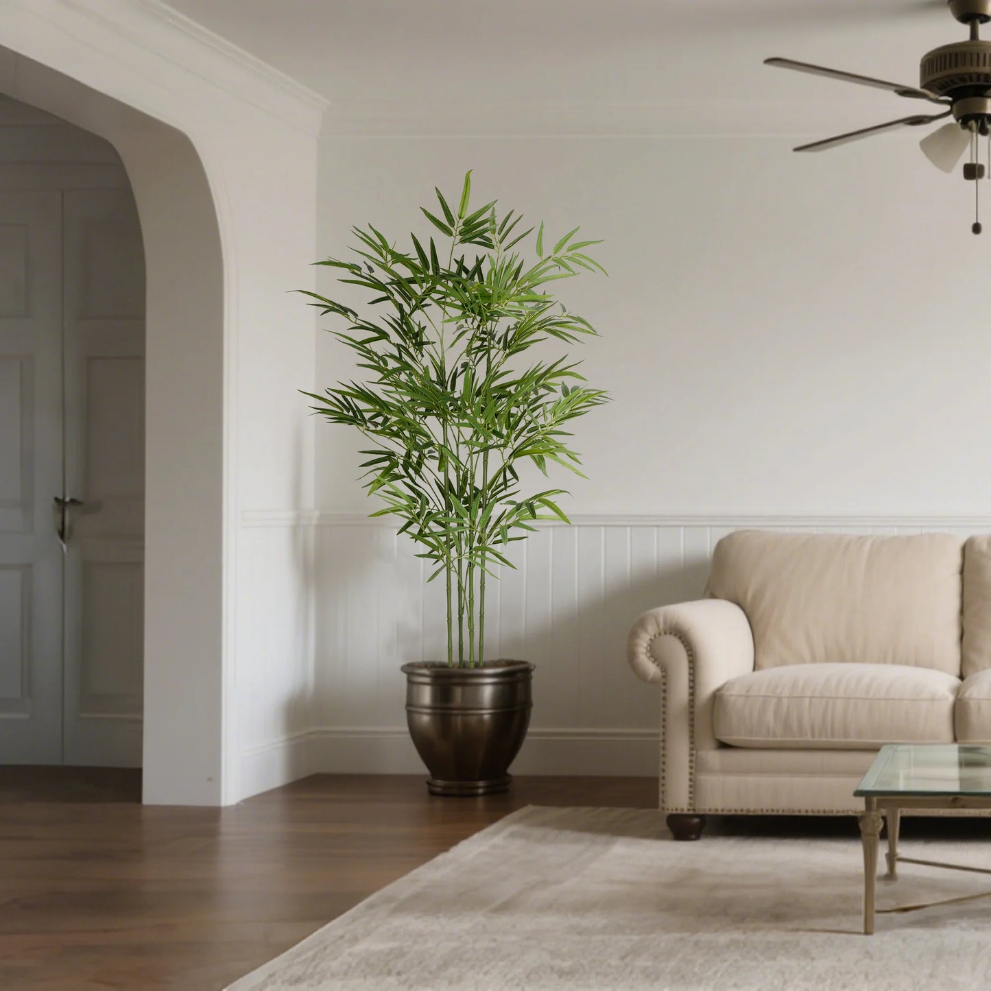 4/5/6ft Tall Artificial Bamboo Tree, Lifelike Leaves