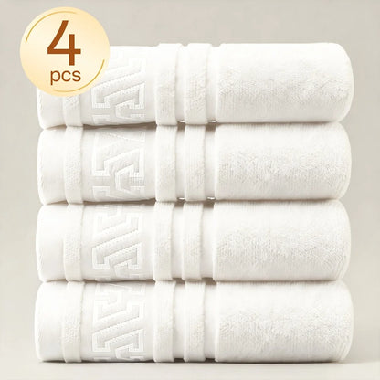 4/6/8pcs Cotton Bath Towel Set, Highly Absorbent & Quick Dry, Non-Shedding
