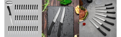 36pc Set of Steak Knives, Cutlery Practical, High Quality Plastic Handle