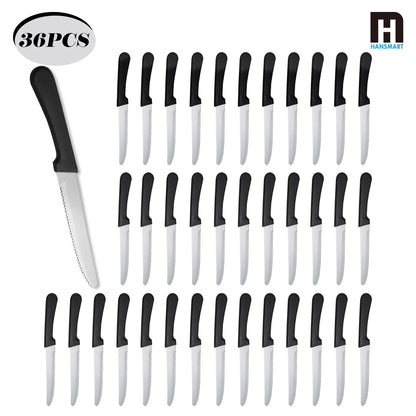 36pc Set of Steak Knives, Cutlery Practical, High Quality Plastic Handle