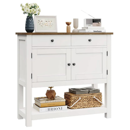 2-Door Cabinet, Console Table, Storage Shelf, Coffee Bar