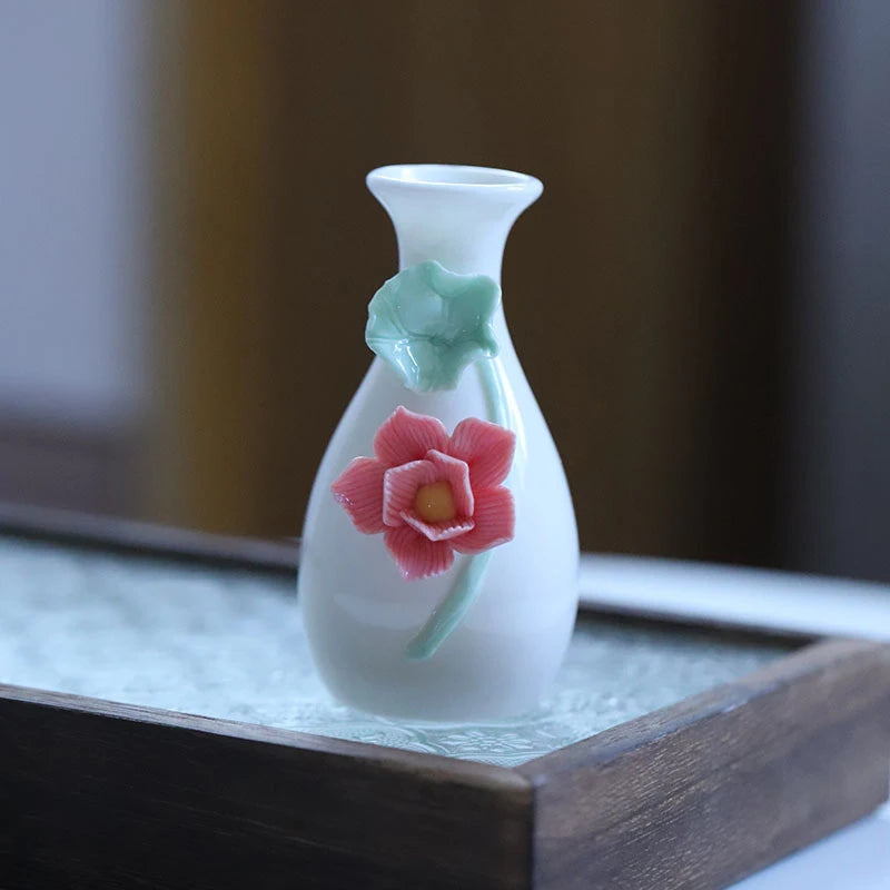 1pc Chinese Style Ceramic Small Vases