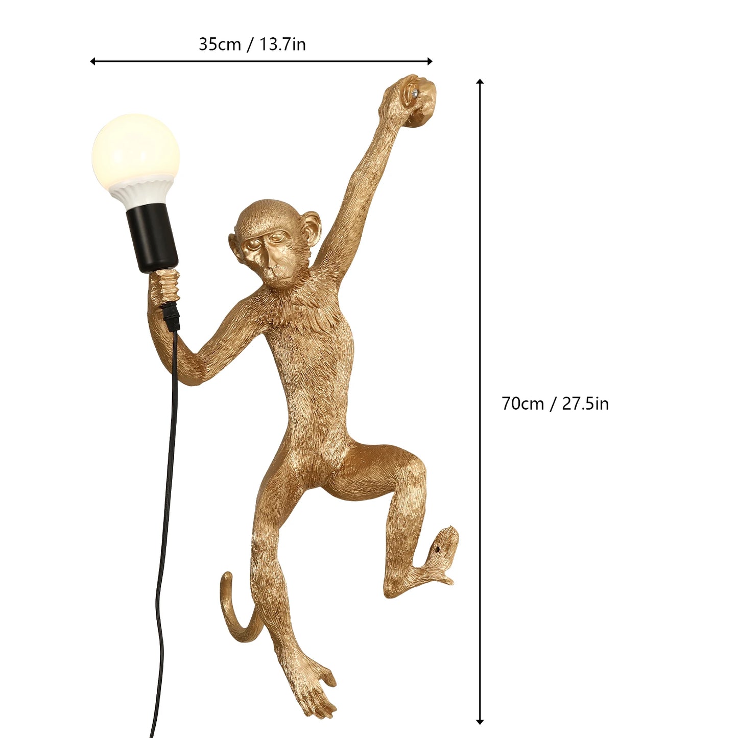 60w 110v Monkey Shape Wall Lamp