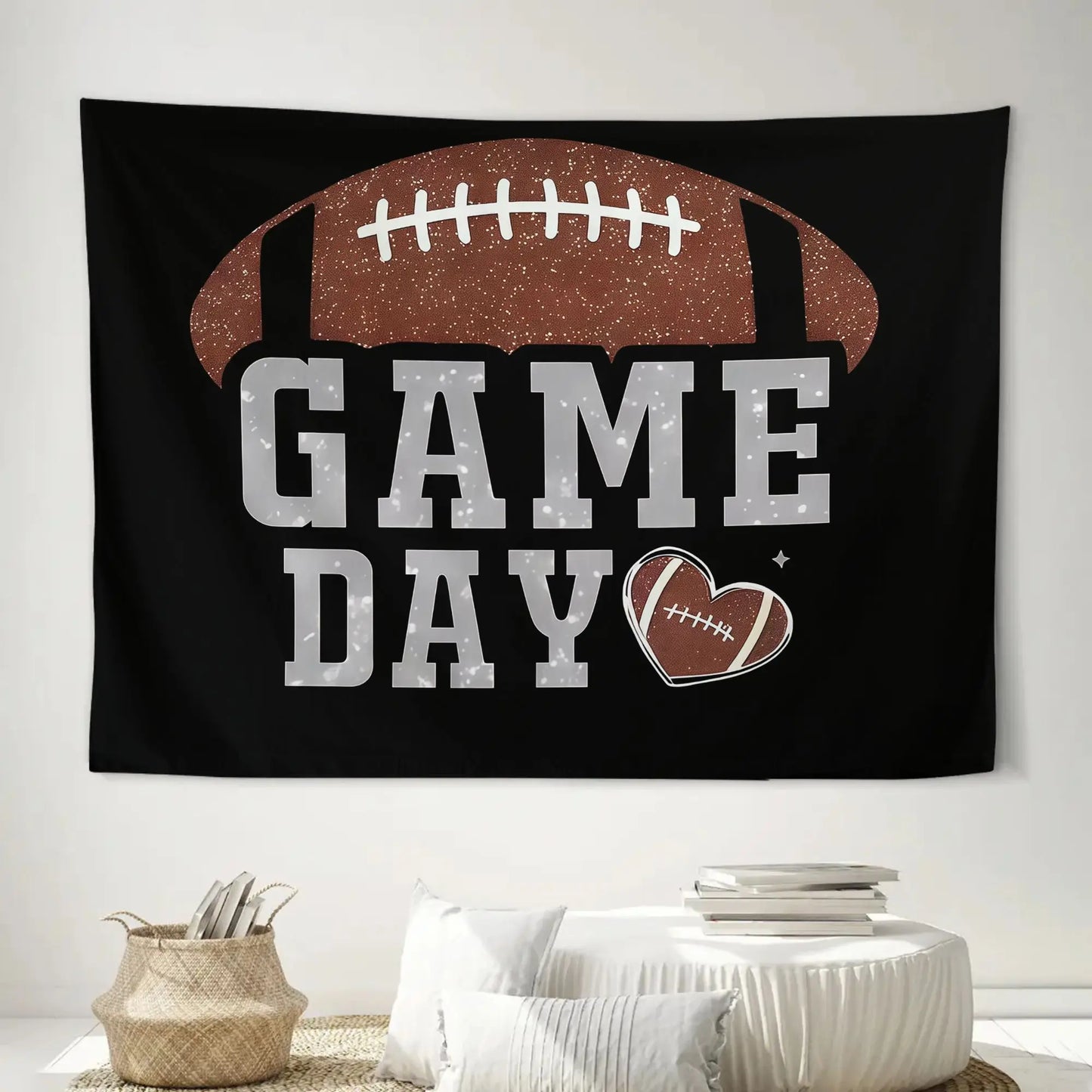 Football Game Day Aesthetic, Wall Tapestry Room Accent