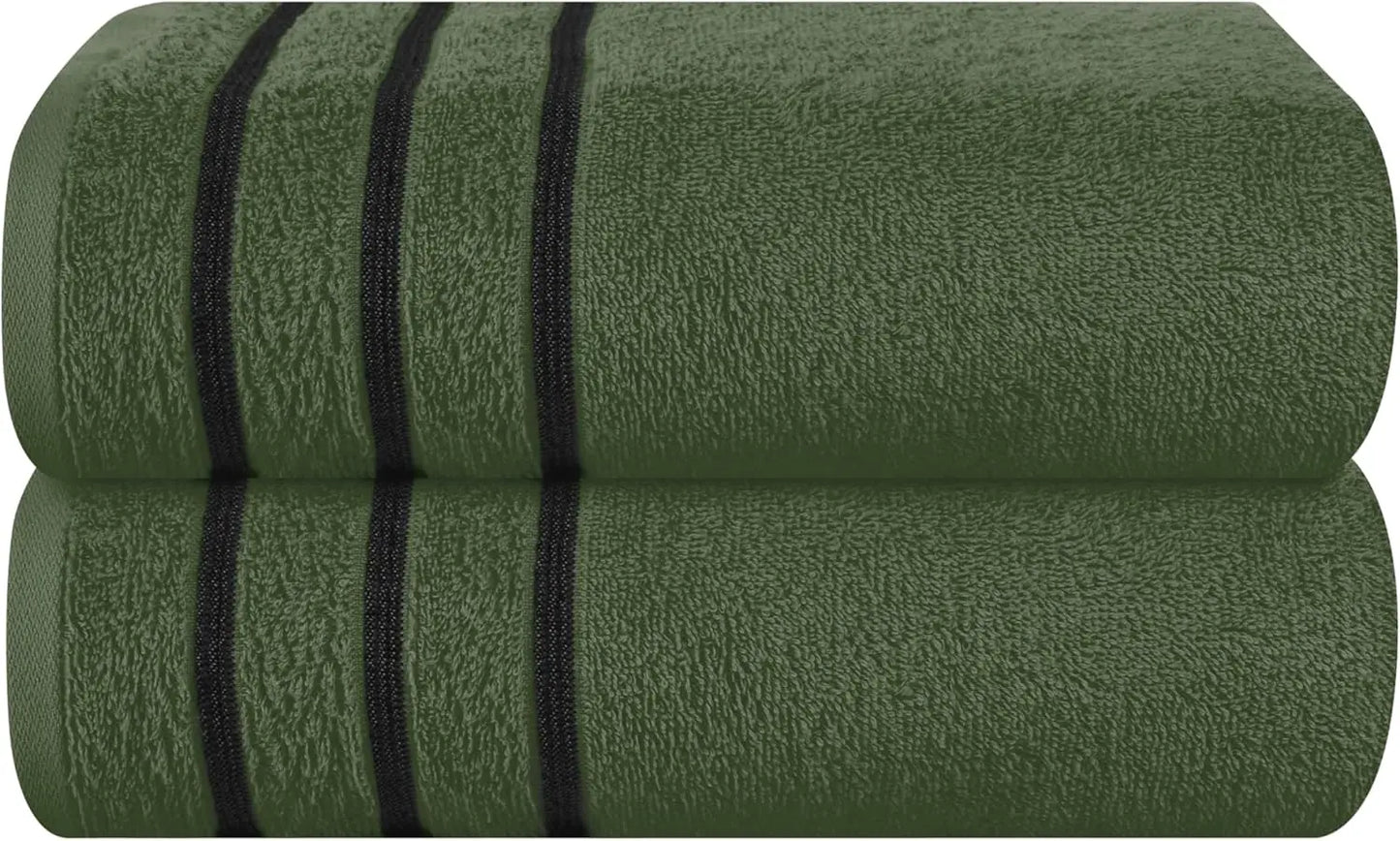 2pc Oversized Bath Towels 28x55" – Ultra Absorbent Quick-Dry