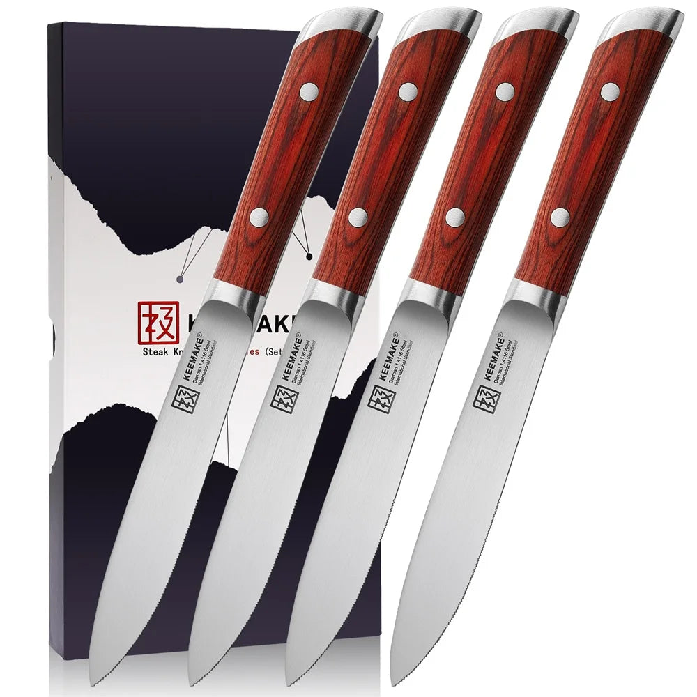 4pc 5.5"Stainless Steel Table Meat Cutting Knife Set, Ultra Sharp