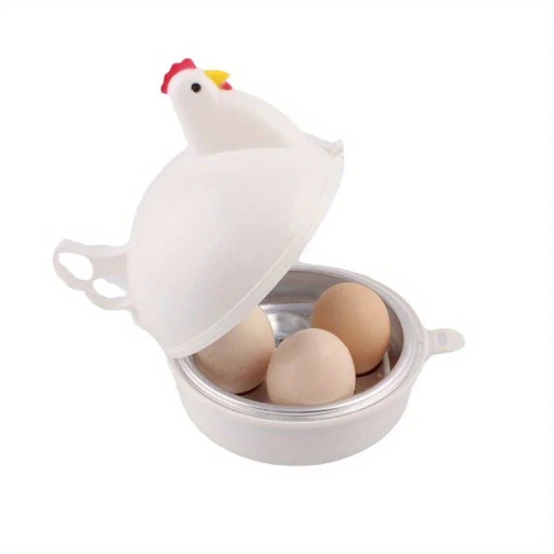 4 Eggs Chicken Shaped Steamer, Microwave Cooker